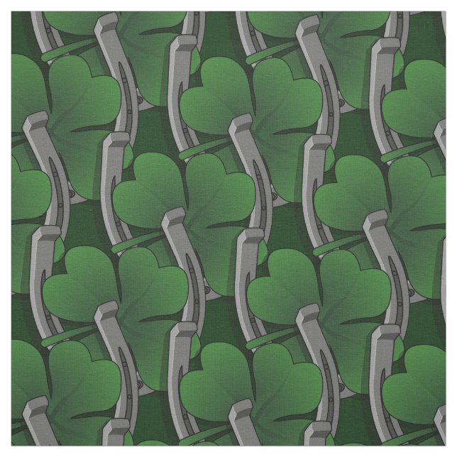 Lucky Fabric St Patrick's Fabric Cotton or Poly Tyg (Provkarta)