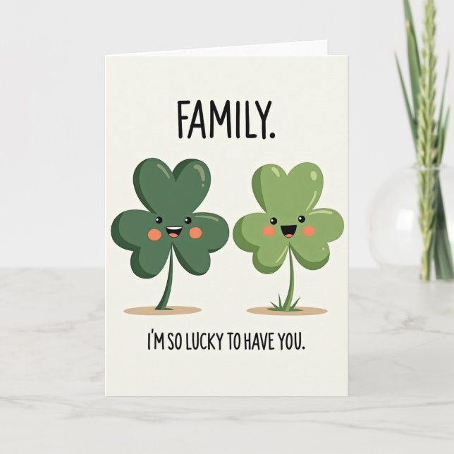 Lucky Family Im So Lucky Card Kort (Framsida)