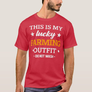 Lucky Farming Outfit Funny Tractor Driver Family F T Shirt