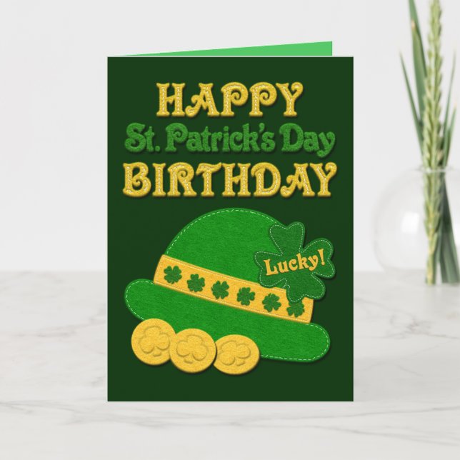 Lucky Felt Hat | Patrick-dagen Kort (Framsida)