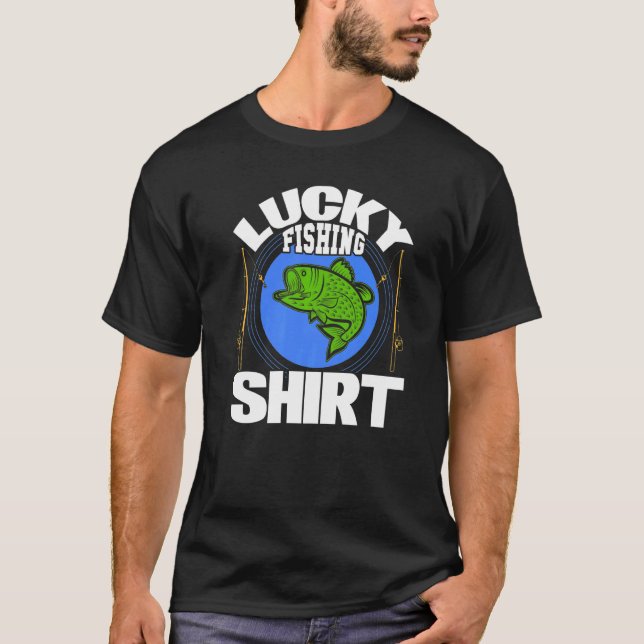 Lucky Fisherman Fish T Shirt (Framsida)