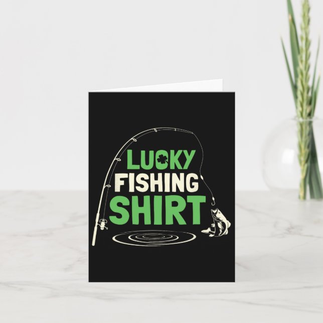 Lucky Fisherman Funny Fishing Fish Gi Kort (Framsida)