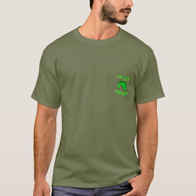Lucky Fishing Fish Krok T Shirt (Framsida)