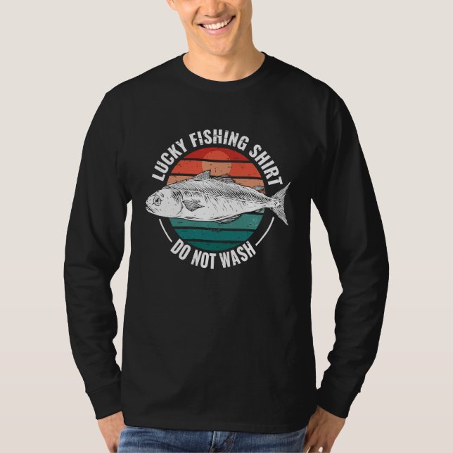 Lucky Fishing  for Fish Hunter and Fisherman  19 T Shirt (Framsida)