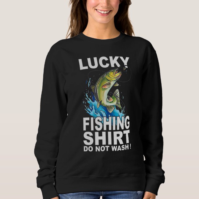 Lucky Fishing roligt T Shirt (Framsida)