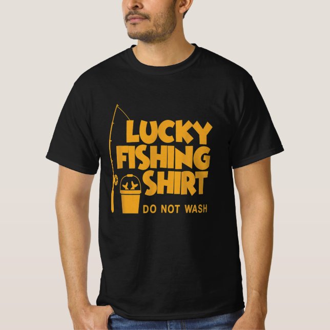Lucky Fishing Shirt Tvättar inte T (Framsida)