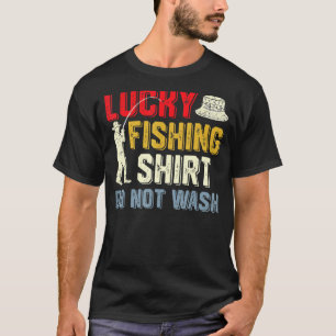Lucky Fishing Tee Lomme Fiske som säger Manar Kvin