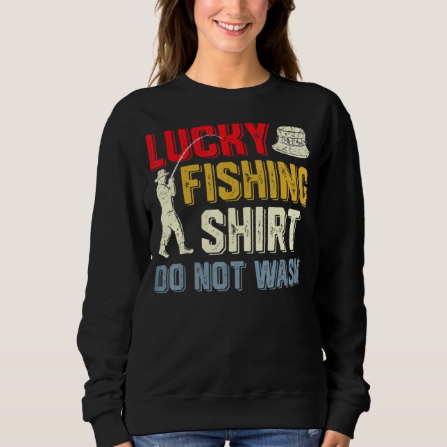 Lucky Fishing Tee Lomme Fiske som säger Manar Kvin (Framsida)