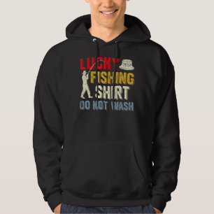 Lucky Fishing Tee Lomme Fiske som säger Manar Kvin Hoodie