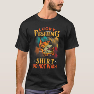 Lucky Fishing Tvättar inte för Fish Hunter Manar W T Shirt