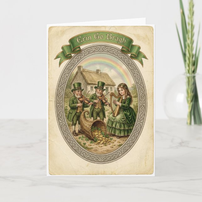 Lucky Folk Music Scene Card Kort (Framsida)