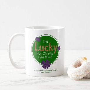 Lucky för kunder som du St. Patrick's Day Kaffemugg