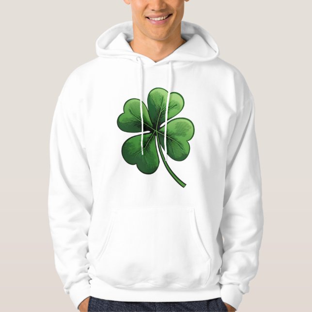 Lucky Four-Löv Klöver Hoodie (Framsida)