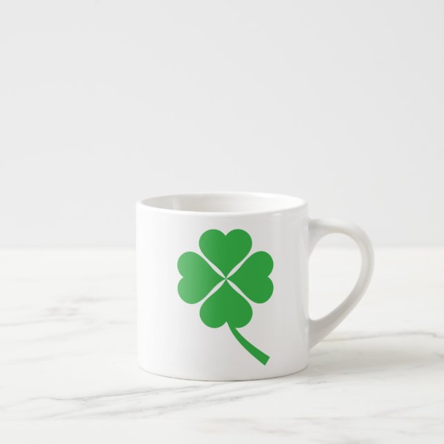 Lucky Four Löv Shamrock Design-87906 Espressomugg (Höger)
