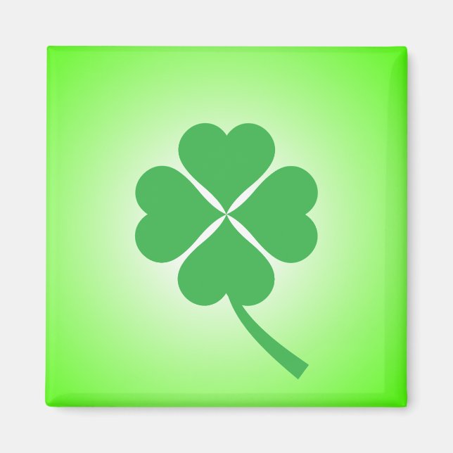 Lucky Four Löv Shamrock Design-87906 Magnet (Framsidan)