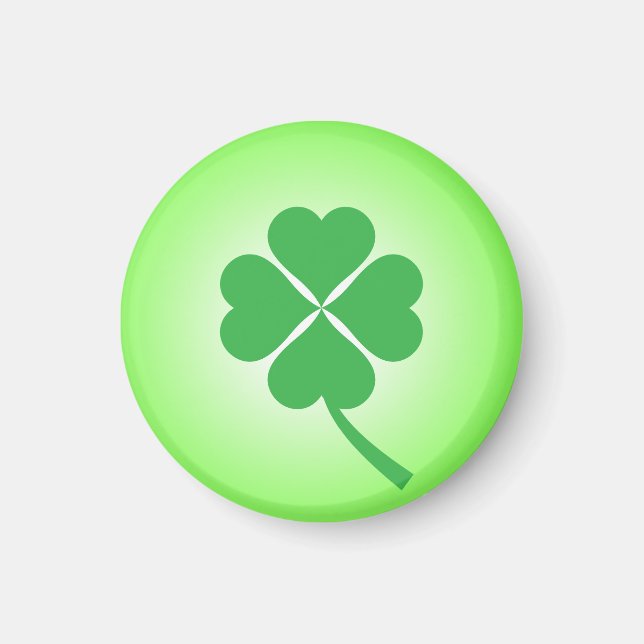 Lucky Four Löv Shamrock Design-87906 Magnet (Framsidan)