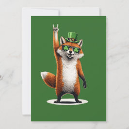 Lucky Fox Shamrock Solglasögon St Patrick's Day Tack Kort