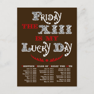 Lucky Fredag den 13:e Mörken vykort