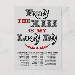 Lucky Fredag det trettonde ljusvykortet Vykort