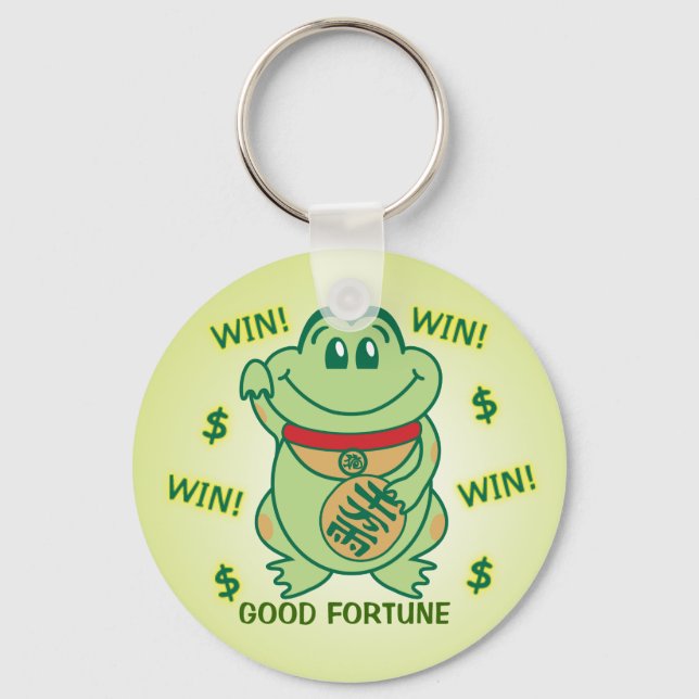 Lucky Frog Win! Nyckelring (Framsida)