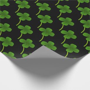 Lucky Fyra Löv Klöver på Black Presentpapper