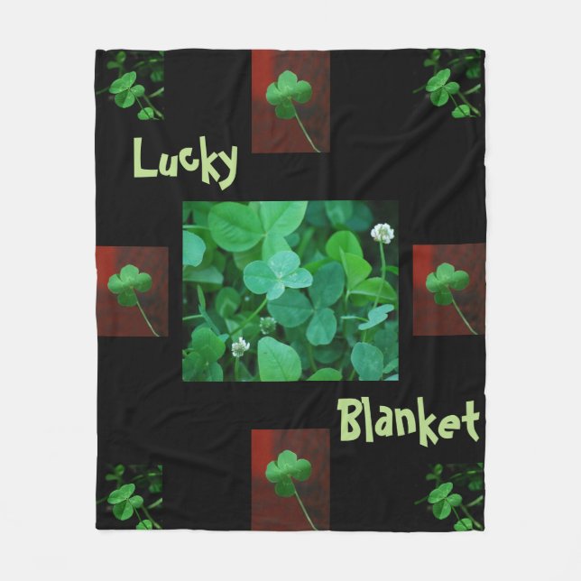 Lucky Fyrklöver Blanket Fleecefilt (Framsidan)