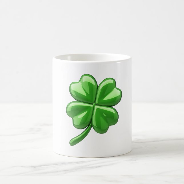 Lucky fyrklöver kaffemugg (Center)
