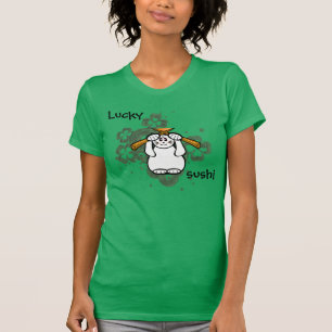 Lucky Fyrklöver Sushi-cat turist maneki neko Tee Shirt