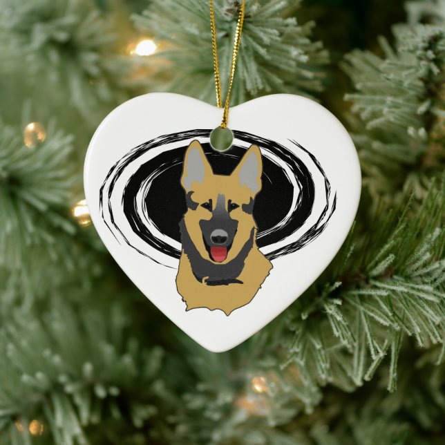 Lucky German Shepherd Owner Ornament (Träd)