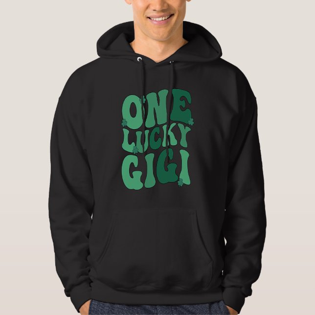 Lucky Gigi Grandmother St Patrick's Day Gigi Grand Hoodie (Framsida)