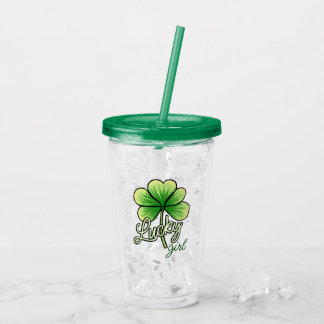 Lucky Girl Clover St. Patrick's Day Take Away Mugg