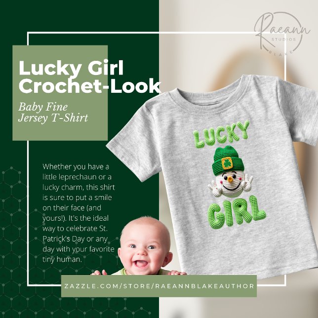 Lucky Girl Crochet-Look Baby Fine Jersey T-Shirt (Skapare uppladdad)