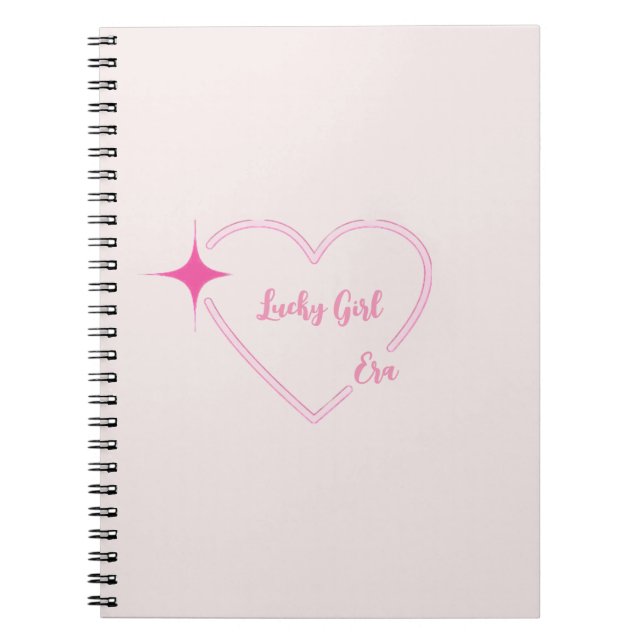 Lucky Girl Era Carnet rose Anteckningsbok (Framsidan)