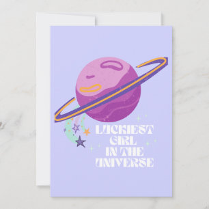 Lucky Girl, Luckiest Girl, Lucky, Affirmation Julkort