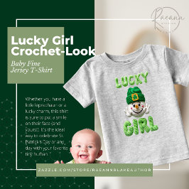 Lucky Girl Virkad-Look Baby Fin Jersey T-Shirt