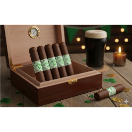 Lucky Gnome St. Patrick's Day Anpassade Cigarrinnp Returadress Etikett