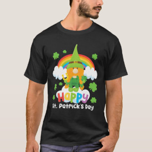 Lucky Gnome St patricks day Lucky Horseshoe Cute R T Shirt