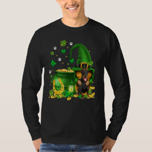 Lucky Gnome U2013 Gnome Hug Doberman Hund St Patri T Shirt