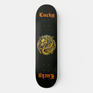 Lucky Golden Dragon Mini Skateboard Bräda 18,5 Cm