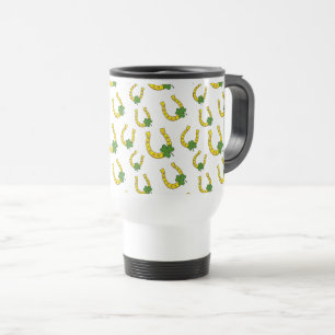 Lucky Golden Horseshoe med Shamrock on White Resemugg