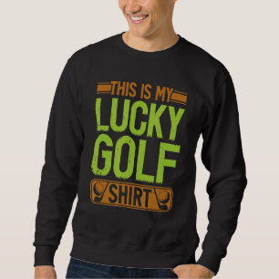 Lucky Golf Golfing Golf Player Golfer Lång Ärmad Tröja