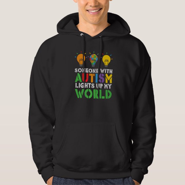 Lucky Graph för autism-medvetandegrad Månad för au Hoodie (Framsida)