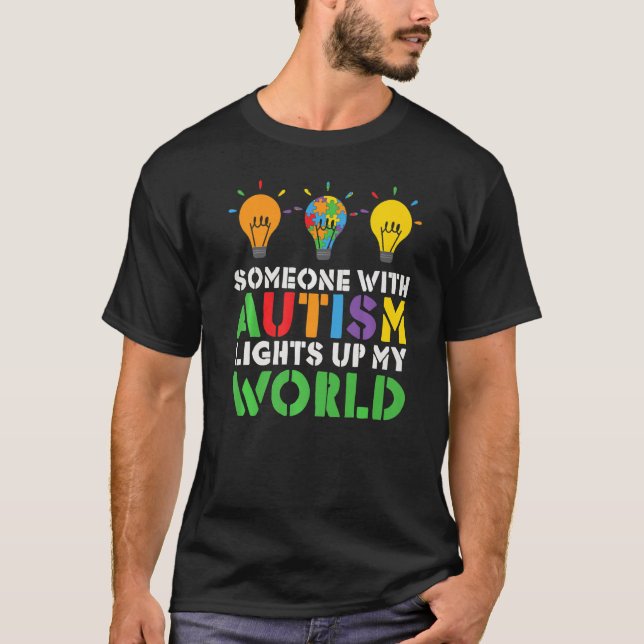 Lucky Graph för autism-medvetandegrad Månad för au T Shirt (Framsida)
