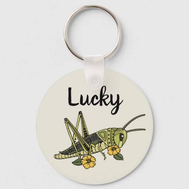 Lucky Grashopper Keychain Nyckelring (Framsida)