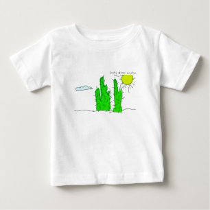 Lucky Green Cactus Doodle Funky Ruffle T-Shirt bli
