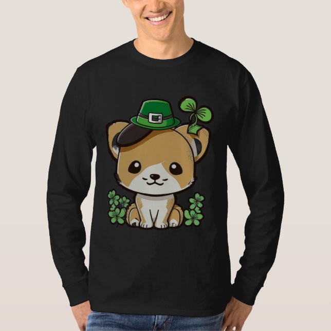 Lucky Green Proud Irish St Patricks Day Cat 1 T Shirt (Framsida)
