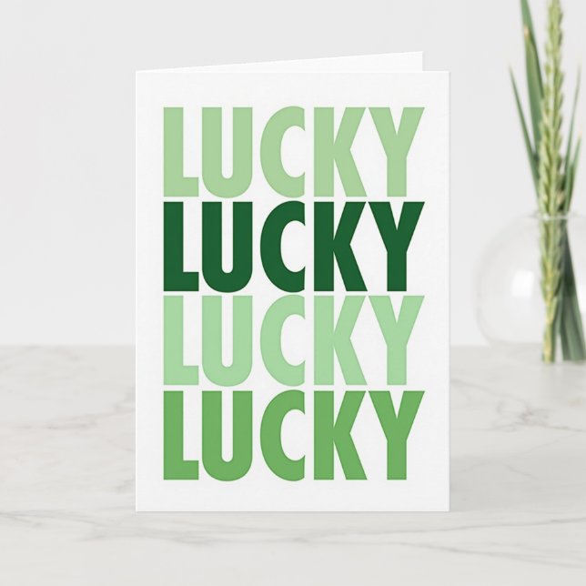 Lucky Greens Enkla Vykort (Framsida)
