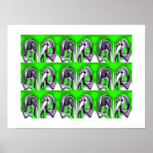 Lucky grönt art poster
