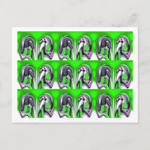 Lucky grönt art vykort