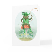 Lucky Grönt Cowboy Frog Birthday